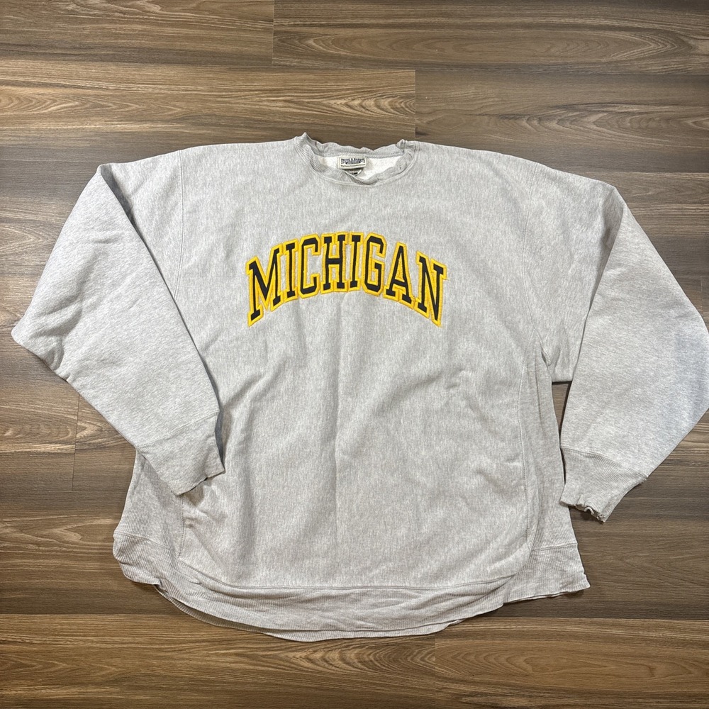 Steve and Barry's Vintage University of Michigan Wolverines Graphic Crewneck.